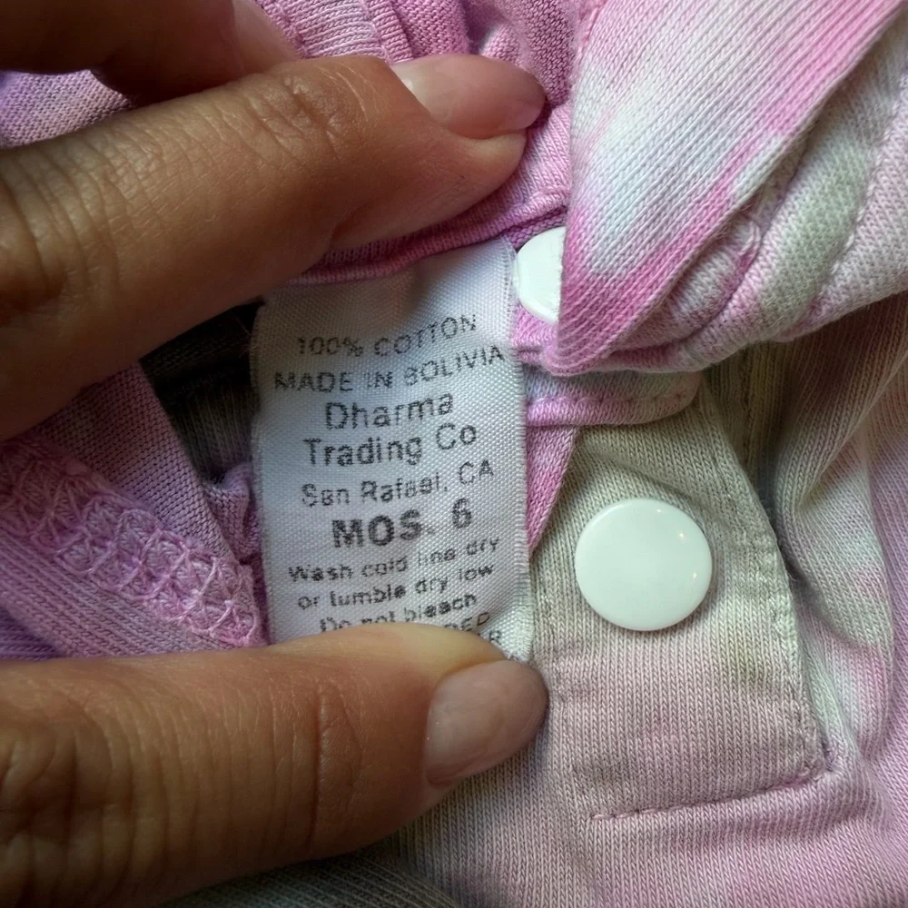 Pink & Brown Tie-Dye Matching Baby Outfit